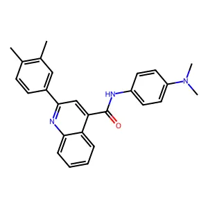 N-[4-(dimethylamino)phenyl]-2-(3,4-dimethylphenyl)quinoline-4-carboxamide structure