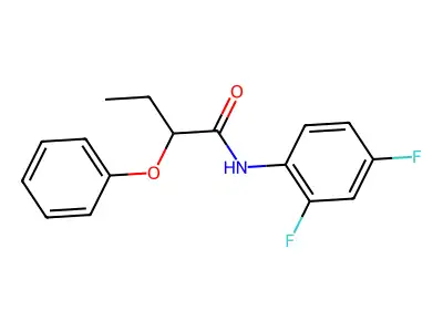 N-(2,4-difluorophenyl)-2-phenoxybutanamide structure