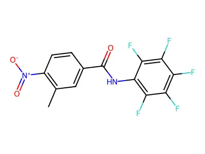 3-methyl-4-nitro-N-(pentafluorophenyl)benzamide structure