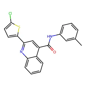 2-(5-chlorothiophen-2-yl)-N-(3-methylphenyl)quinoline-4-carboxamide structure