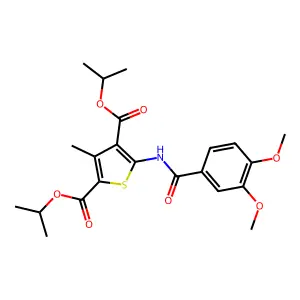 Diisopropyl 5-[(3,4-dimethoxybenzoyl)amino]-3-methyl-2,4-thiophenedicarboxylate structure