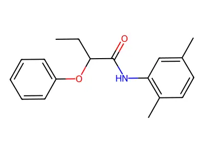 N-(2,5-dimethylphenyl)-2-phenoxybutanamide structure