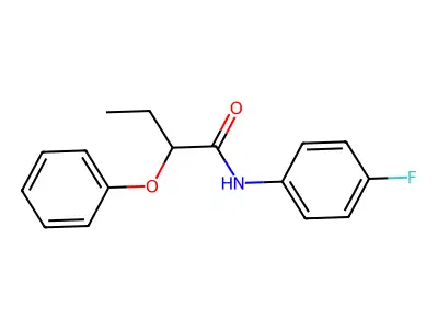 N-(4-fluorophenyl)-2-phenoxybutanamide structure