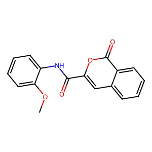 N-(2-methoxyphenyl)-1-oxoisochromene-3-carboxamide structure