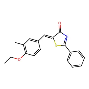 5-(4-ethoxy-3-methylbenzylidene)-2-phenyl-1,3-thiazol-4(5H)-one structure
