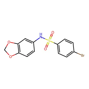 N-(1,3-benzodioxol-5-yl)-4-bromobenzenesulfonamide structure