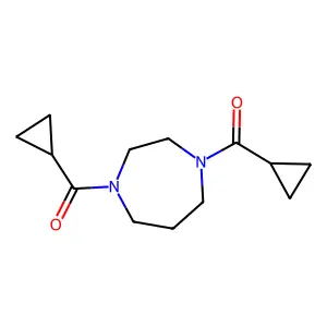 [4-(Cyclopropanecarbonyl)-1,4-diazepan-1-yl]-cyclopropylmethanone structure