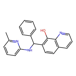7-[[(6-Methyl-2-pyridinyl)amino](phenyl)methyl]-8-quinolinol structure