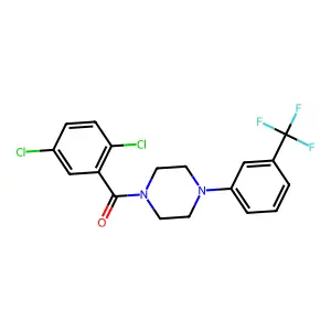 (2,5-Dichlorophenyl)-[4-[3-(trifluoromethyl)phenyl]piperazin-1-yl]methanone structure