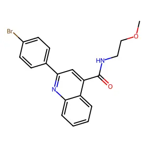2-(4-bromophenyl)-N-(2-methoxyethyl)-4-quinolinecarboxamide structure