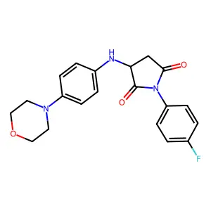 1-(4-Fluorophenyl)-3-{[4-(morpholin-4-yl)phenyl]amino}pyrrolidine-2,5-dione structure
