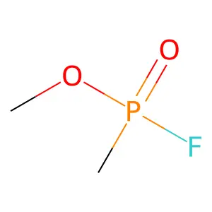 Methyl methylphosphonofluoridate structure