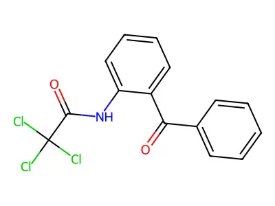 Acetamide, N-(2-benzoylphenyl)-2,2,2-trichloro- structure