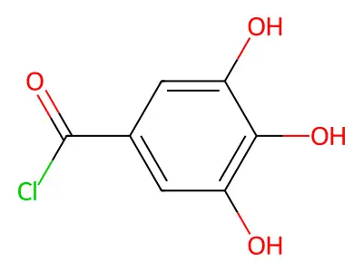 3,4,5-Trihydroxybenzoyl chloride structure