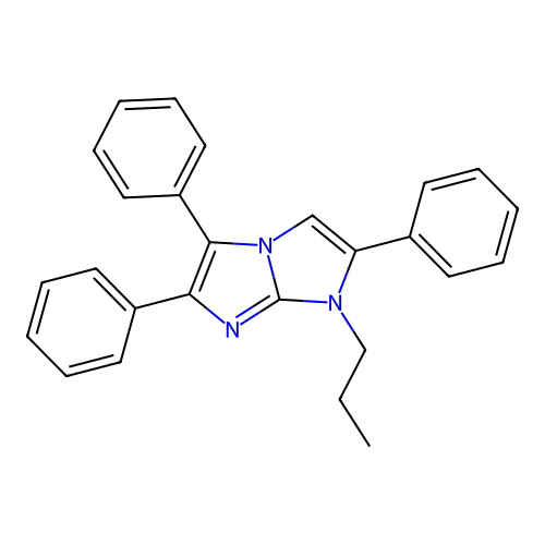 2,5,6-triphenyl-1-propyl-1H-imidazo[1,2-a]imidazole structure