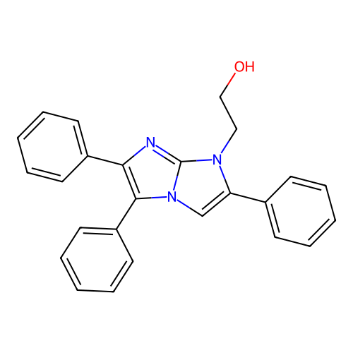 2-(2,5,6-triphenyl-1H-imidazo[1,2-a]imidazol-1-yl)ethanol structure