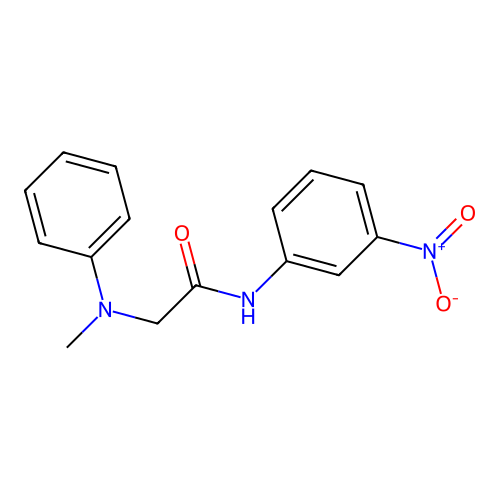 2-[methyl(phenyl)amino]-N-(3-nitrophenyl)acetamide structure