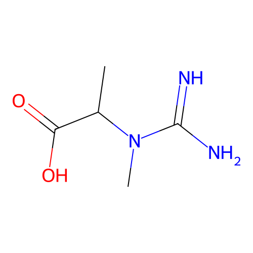 N-(Aminoiminomethyl)-N-methylalanine structure