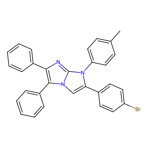 2-(4-bromophenyl)-1-(4-methylphenyl)-5,6-diphenyl-1H-imidazo[1,2-a]imidazole structure