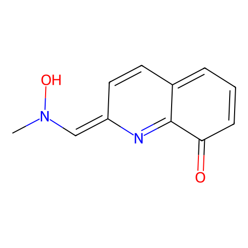 (2E)-2-[[hydroxy(methyl)amino]methylidene]quinolin-8-one structure