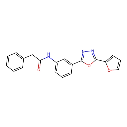 N-(3-(5-(furan-2-yl)-1,3,4-oxadiazol-2-yl)phenyl)-2-phenylacetamide structure