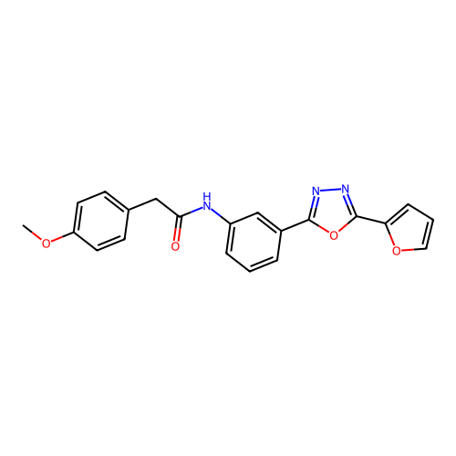 N-{3-[5-(furan-2-yl)-1,3,4-oxadiazol-2-yl]phenyl}-2-(4-methoxyphenyl)acetamide structure