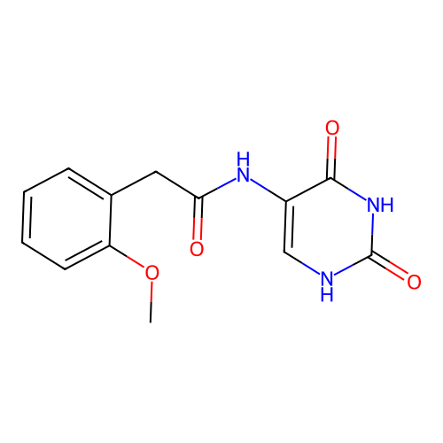 N-(2,4-dioxo-1H-pyrimidin-5-yl)-2-(2-methoxyphenyl)acetamide structure