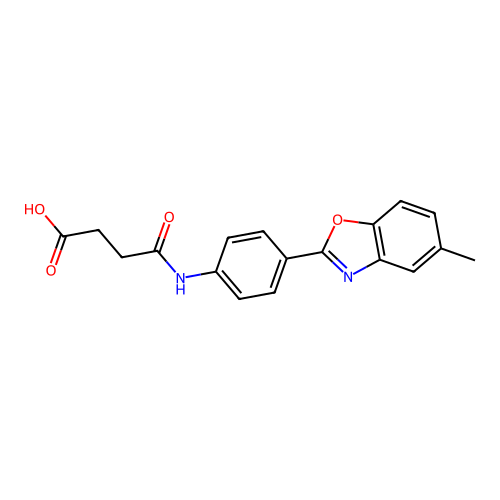 4-[4-(5-Methyl-1,3-benzoxazol-2-yl)anilino]-4-oxobutanoic acid structure