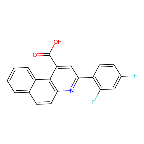 3-(2,4-Difluorophenyl)benzo[f]quinoline-1-carboxylic acid structure