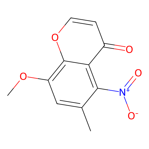 8-Methoxy-6-methyl-5-nitrochromen-4-one structure