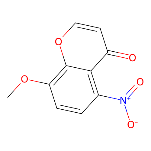 5-nitro-8-methoxy-4H-chromen-4-one structure