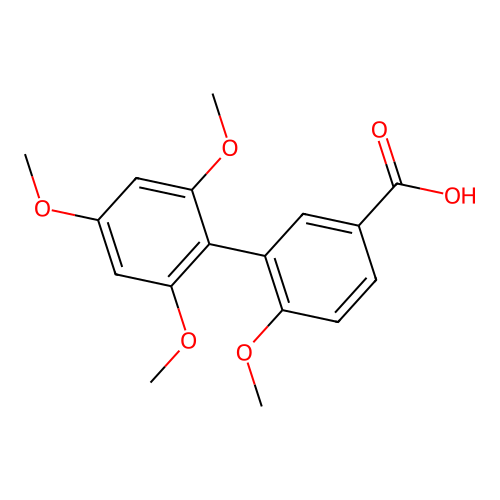 2',4',6,6'-Tetramethoxy[1,1'-biphenyl]-3-carboxylic acid structure