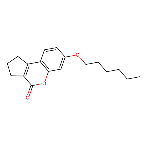 7-hexoxy-2,3-dihydro-1H-cyclopenta[c]chromen-4-one structure