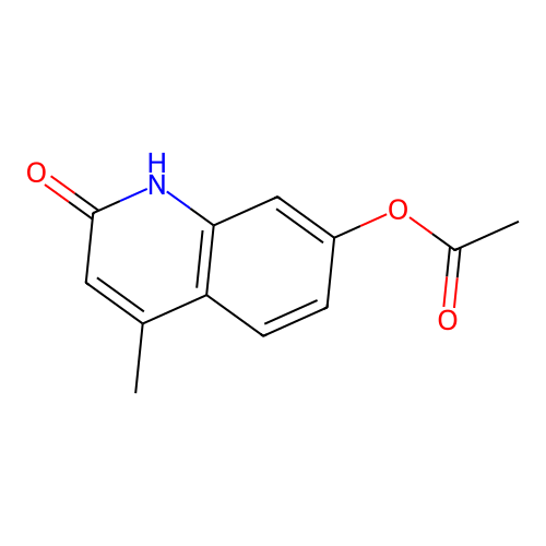 4-Methyl-2-oxo-1,2-dihydroquinolin-7-yl acetate structure