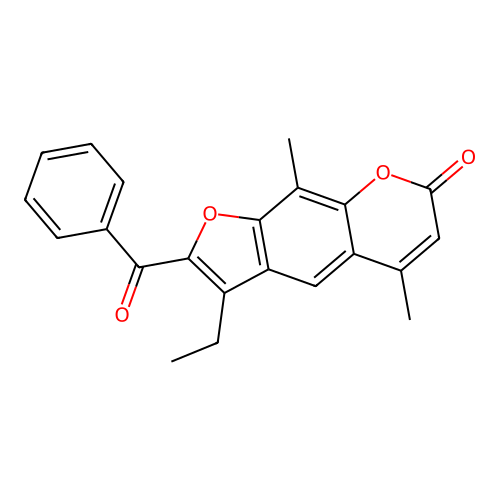 2-Benzoyl-3-ethyl-5,9-dimethyl-7H-furo[3,2-g]chromen-7-one structure