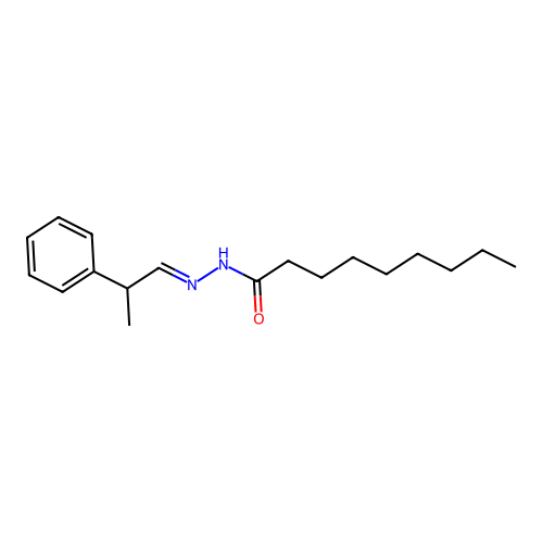 N-(2-phenylpropylideneamino)nonanamide structure