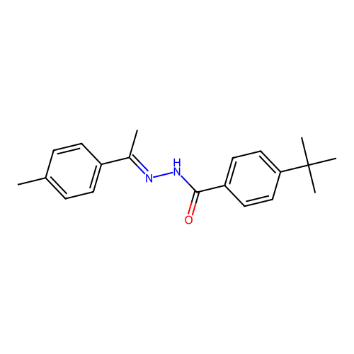 4-tert-butyl-N'-[1-(4-methylphenyl)ethylidene]benzohydrazide structure