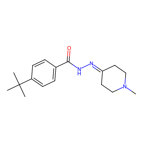 4-tert-butyl-N'-(1-methylpiperidin-4-ylidene)benzohydrazide structure