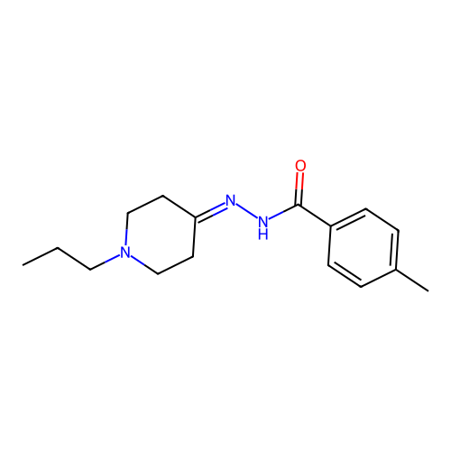4-methyl-N'-(1-propylpiperidin-4-ylidene)benzohydrazide structure