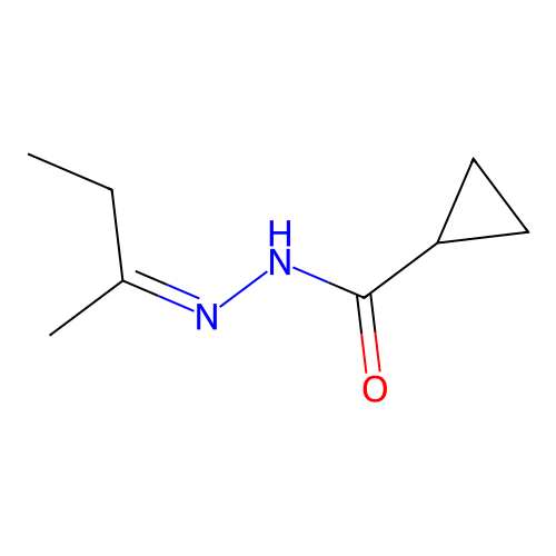 N-(butan-2-ylideneamino)cyclopropanecarboxamide structure