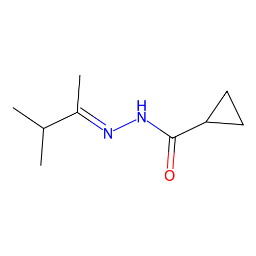 N'-[(2E)-3-methylbutan-2-ylidene]cyclopropanecarbohydrazide structure