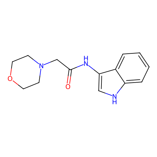N-(1H-indol-3-yl)-2-(morpholin-4-yl)acetamide structure