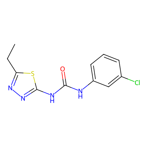 1-(3-Chlorophenyl)-3-(5-ethyl-1,3,4-thiadiazol-2-yl)urea structure