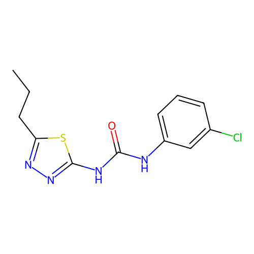 1-(3-Chlorophenyl)-3-(5-propyl-1,3,4-thiadiazol-2-yl)urea structure