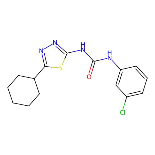 1-(3-Chlorophenyl)-3-(5-cyclohexyl-1,3,4-thiadiazol-2-yl)urea structure