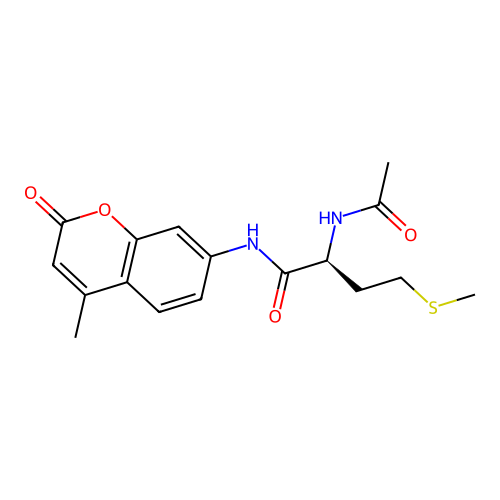 N-alpha-Acetyl-L-methionine 7-amido-4-methylcoumarin structure