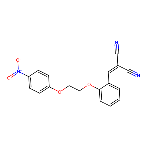 {2-[2-(4-Nitrophenoxy)ethoxy]benzylidene}propanedinitrile structure