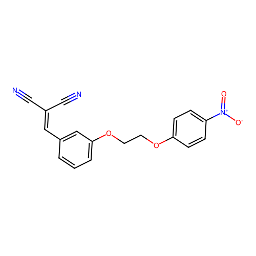 {3-[2-(4-Nitrophenoxy)ethoxy]benzylidene}propanedinitrile structure