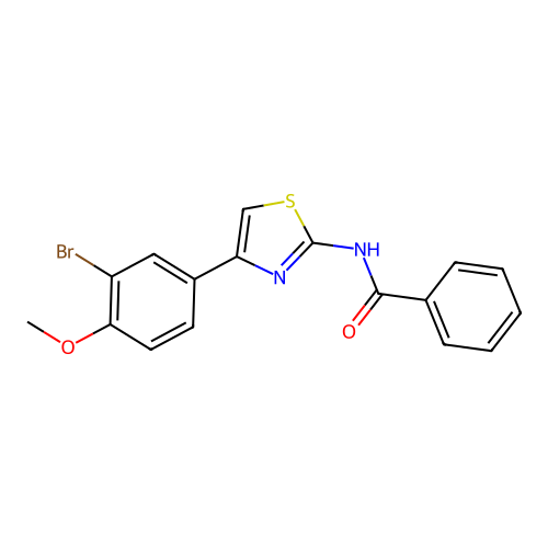 N-[4-(3-bromo-4-methoxyphenyl)-1,3-thiazol-2-yl]benzamide structure