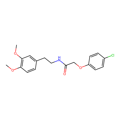 N-[2-(3,4-dimethoxyphenyl)ethyl]-2-(4-chlorophenoxy)acetamide structure